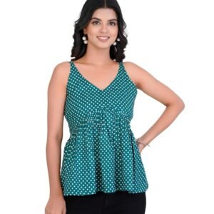 Sleeveless Cotton Short Kurti Tunic Top for Women's