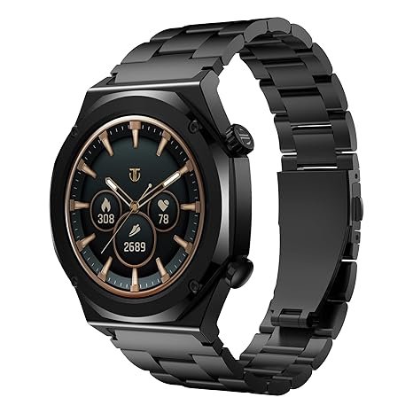 Titan Heritage 1.43" AMOLED Stainless Steel Bracelet Smart Watch for Men - Image 5