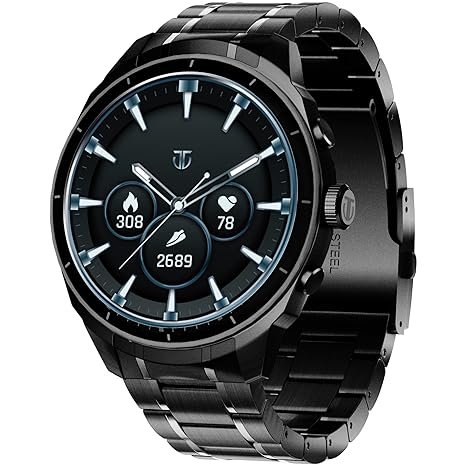 Titan Heritage 1.43" AMOLED Stainless Steel Bracelet Smart Watch for Men - Image 2