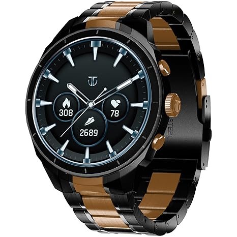 Titan Heritage 1.43" AMOLED Stainless Steel Bracelet Smart Watch for Men - Image 3