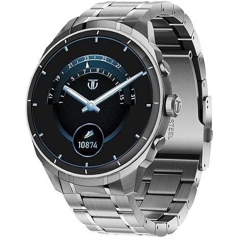 Titan Heritage 1.43" AMOLED Stainless Steel Bracelet Smart Watch for Men - Image 4